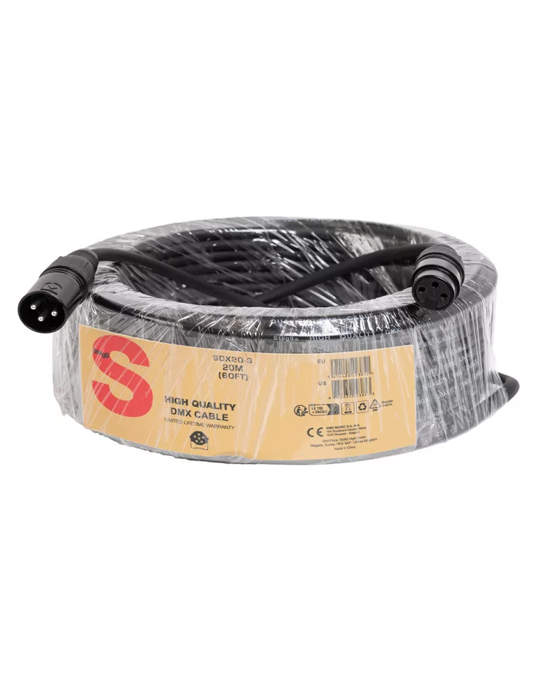  STAGG SDX20-3 DMX-Kabel XLR/XLR (m/f) 20 m|MusicGoodDeal 
