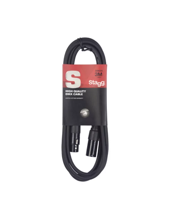  STAGG SDX3-5 DMX cable, XLR/XLR (m/f) (5 pins), 3 m (10')|MusicGoodDeal 