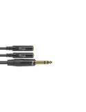  STAGG NYA010/PS2MJSR Serie N, cable Y, mini jack / jack (m / m), estéreo / mono, 10 cm|MusicGoodDeal 