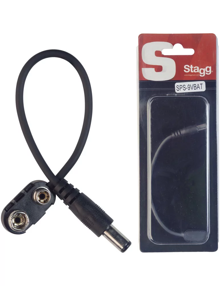  STAGG SPS-9VBAT Conector de batería de 9V para pedal de efectos|MusicGoodDeal 