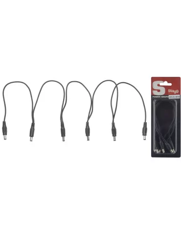  STAGG SPS-DC-5M1M Cable de alimentación para 5 pedales de efectos, DC / DC (m / m), negro|MusicGoodDeal 