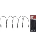  STAGG SPS-DC-5M1M Cable de alimentación para 5 pedales de efectos, DC / DC (m / m), negro|MusicGoodDeal 