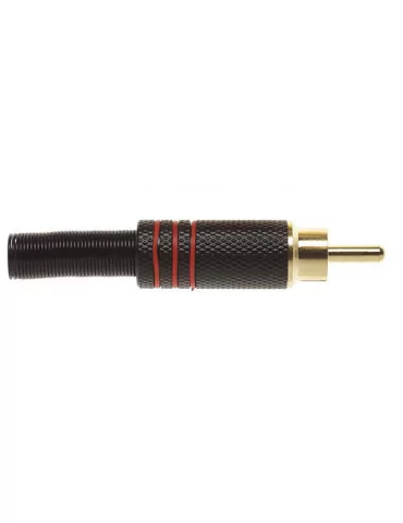  STAGG 0200-M-BK-REDH Male RCA plug|MusicGoodDeal 