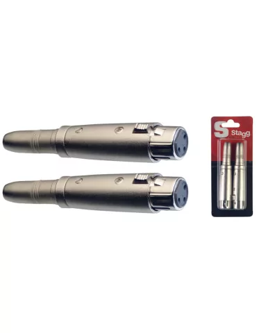  STAGG AC-XFPFH 2 x Stereobuchse/ symetrisch XLR W adapter im blister|MusicGoodDeal 