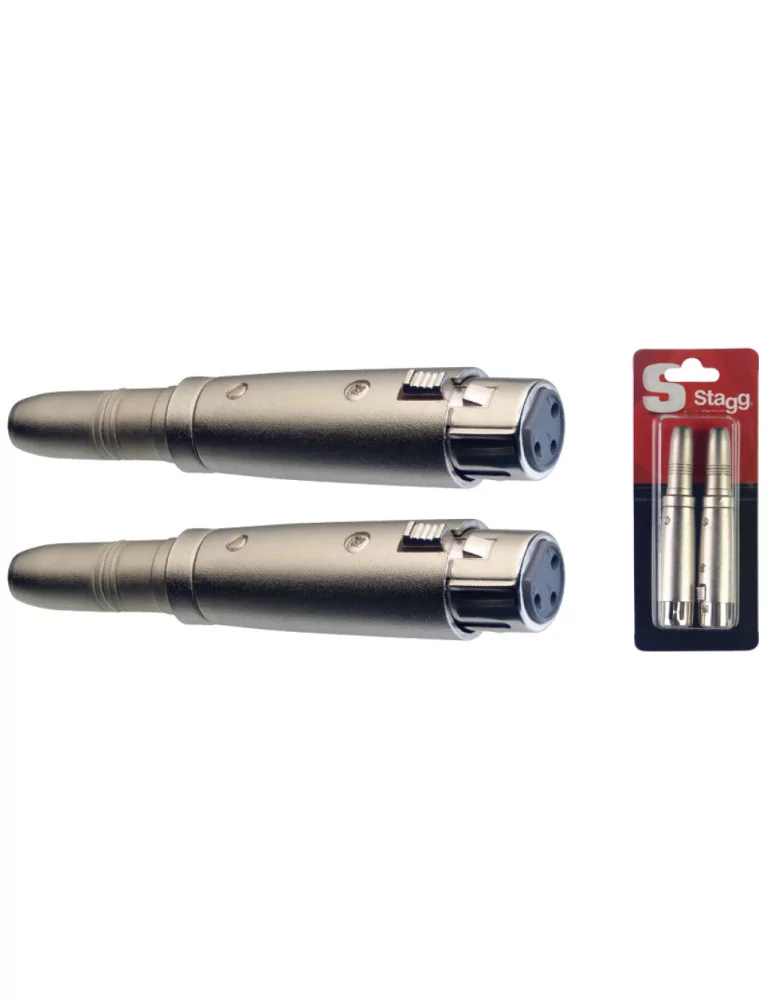  STAGG AC-XFPFH 2 x Stereobuchse/ symetrisch XLR W adapter im blister|MusicGoodDeal 