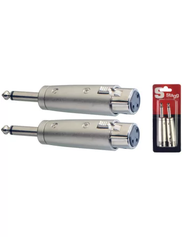  STAGG AC-XFPMH Adapter Monoklinke/ assymetrisch XLR W - 2 Stück im Blister|MusicGoodDeal 