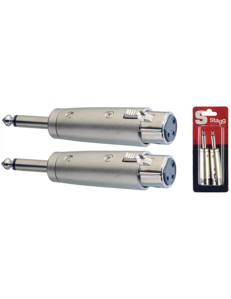  STAGG AC-XFPMH Adapter Monoklinke/ assymetrisch XLR W - 2 Stück im Blister|MusicGoodDeal 