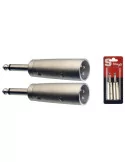  STAGG AC-XMPMH Adapter Monoklinke/ assymetrisch XLR M - 2 Stück im Blister|MusicGoodDeal 