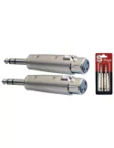  STAGG AC-XFPMSH Adapter Stereoklinke/ symetrisch XLR W - 2 Stück im Blister|MusicGoodDeal 