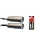  STAGG AC-XMPMSH Adapter Stereoklinke/ symetrisch XLR M - 2 Stück im Blister|MusicGoodDeal 