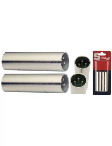  STAGG AC-XMXMH Adapter symetrisch XLR M/ symetrisch XLR M - 2 Stück im Blister|MusicGoodDeal 