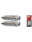  STAGG AC-XFCMH Adapter XLR W/ Cinch M - 2 Stück im Blister|MusicGoodDeal 