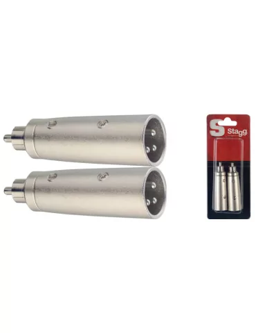  STAGG AC-XMCMH 2 x XLR M/ Cinch M adapter im blister|MusicGoodDeal 
