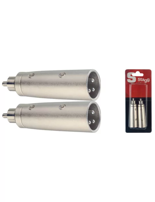  STAGG AC-XMCMH 2 x XLR M/ Cinch M adapter im blister|MusicGoodDeal 