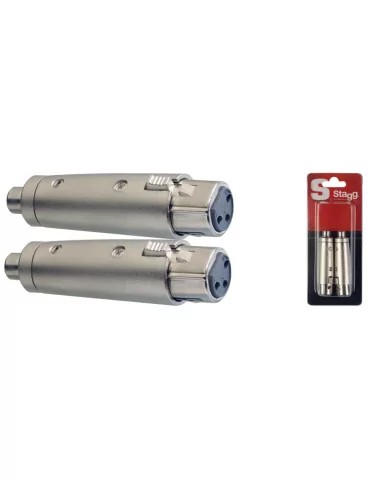  STAGG AC-XFCFH 2 x XLR W/ Cinch W adapter im blister|MusicGoodDeal 