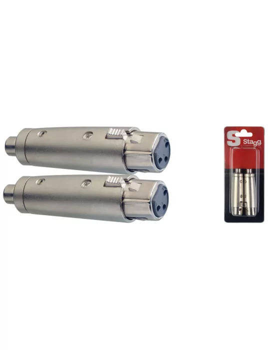  STAGG AC-XFCFH 2 x XLR W/ Cinch W adapter im blister|MusicGoodDeal 
