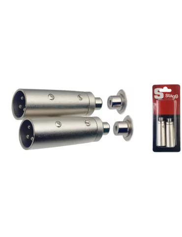  STAGG AC-XMCFH 2 x XLR M/ Cinch W adapter im blister|MusicGoodDeal 