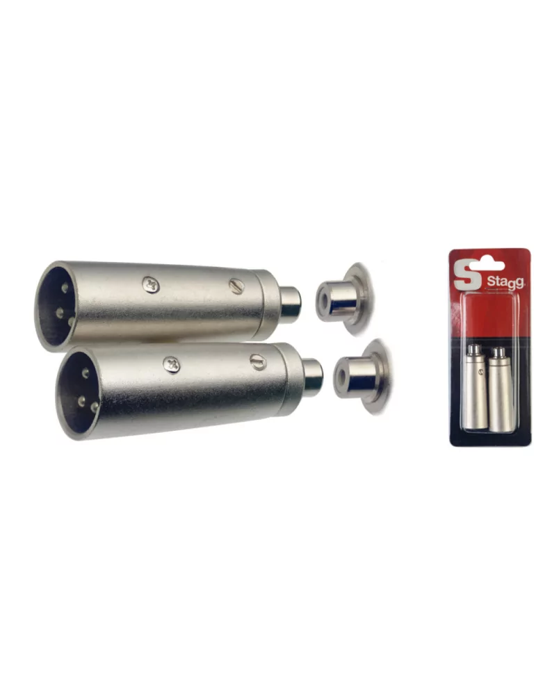  STAGG AC-XMCFH 2 x XLR M/ Cinch W adapter im blister|MusicGoodDeal 