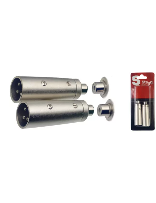  STAGG AC-XMCFH 2 x XLR M/ Cinch W adapter im blister|MusicGoodDeal 