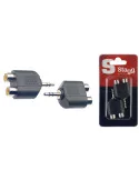  STAGG AC-2CFJMSH Y-Adapter 2x Cinch-Buchse/ Mini-Stereoklinke - 2 Stück im Blister|MusicGoodDeal 