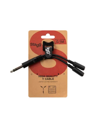  STAGG YC-0,1/1PS2JFH 1 x Stereoklinke/ 2 x weibliche mini monoklinke adapter kabel|MusicGoodDeal 