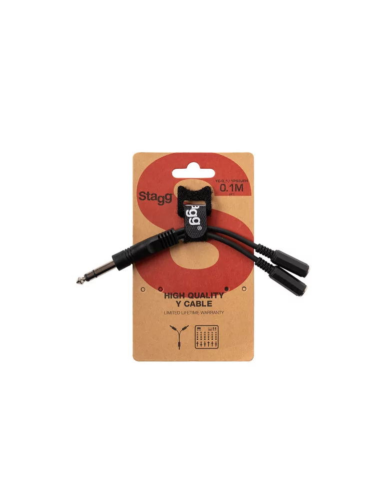  STAGG YC-0,1/1PS2JFH 1 x Stereoklinke/ 2 x weibliche mini monoklinke adapter kabel|MusicGoodDeal 