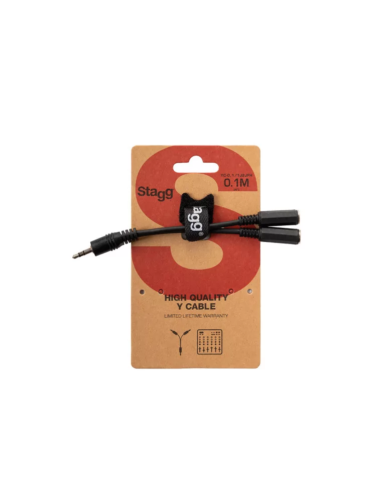  STAGG YC-0,1/1J2JFH 1 x Mannliche mini stereoklinke/2 x Weibliche mini monoklinke adapter kabel|MusicGoodDeal 