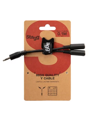  STAGG YC-0,1/1J2JFH 1 x Mannliche mini stereoklinke/2 x Weibliche mini monoklinke adapter kabel|MusicGoodDeal  2