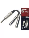  STAGG YC-0,1/1P2PFH Adapterkabel, 2 x Mono-Klinkenbuchse/ Mono-Klinkenstecker|MusicGoodDeal 