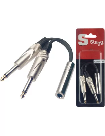  STAGG YC-0,1/1PFS2PH Adapterkabel, 2 x Mono-Klinkenstecker/ Stereo-Klinkenbuchse|MusicGoodDeal 