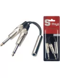  STAGG YC-0,1/1PFS2PH Adapterkabel, 2 x Mono-Klinkenstecker/ Stereo-Klinkenbuchse|MusicGoodDeal 