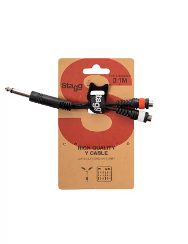  STAGG YC-0,1/1PM2CFH 1x Mannliche monoklinke/2x Weibliche cinch-stecker adapter kabel im blister|MusicGoodDeal  2