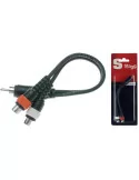  STAGG YC-0,1/1C2CFH 1 x male RCA plug/ 2 x female RCA plug adaptor cable in blister packaging|MusicGoodDeal 