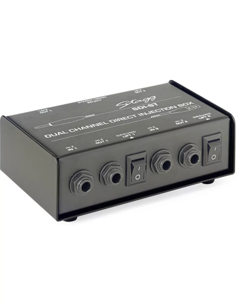  STAGG SDI-ST 2-Channel, passive DI box with Mono/Stereo switch|MusicGoodDeal 