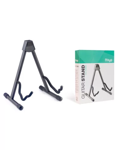  STAGG SG-A108BK Foldable A-frame stand for acoustic, electric or bass guitar|MusicGoodDeal 