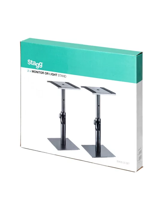  STAGG SMOS-05 SET Two height-adjustable monitor or light stands (short)|MusicGoodDeal 