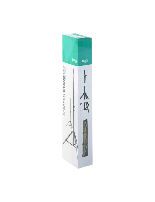  STAGG SPSQ10 SET Q Serie Stahl Lautsprecherstativ Paar mit einklappbaren Beinen|MusicGoodDeal 