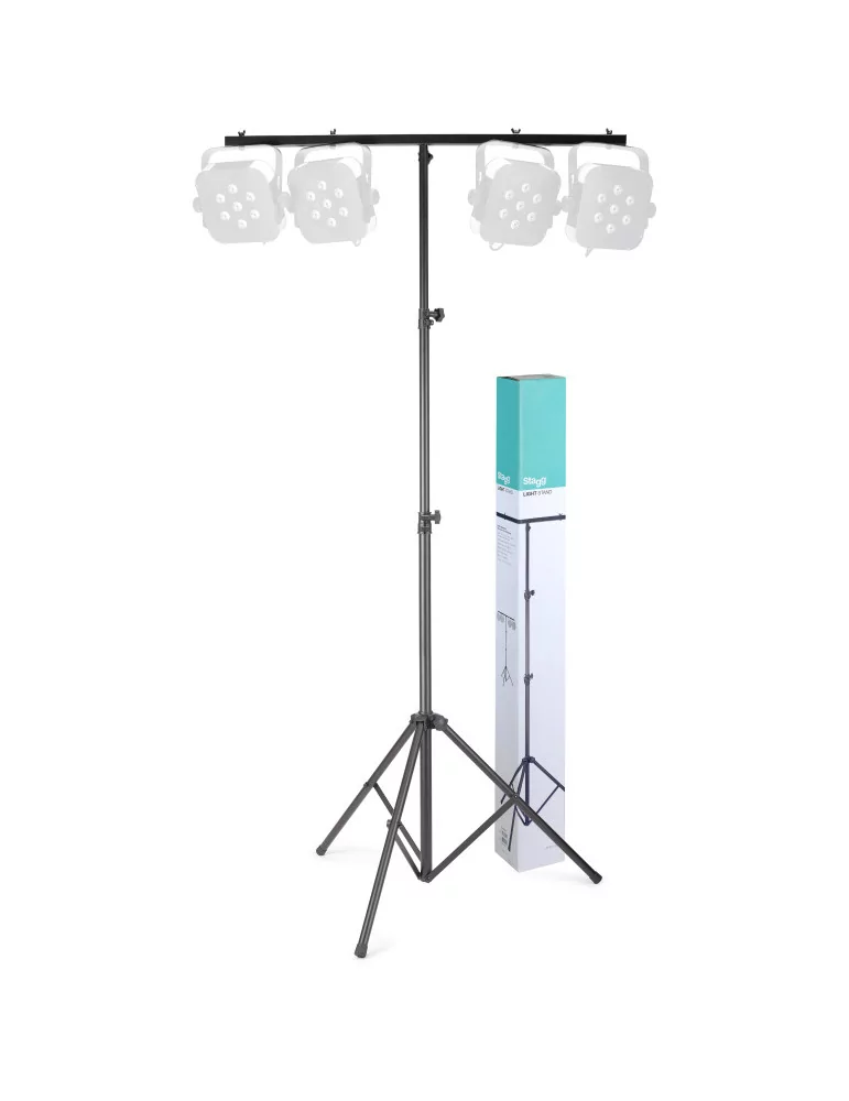  STAGG LIS-0822BK Soporte de luz regulable en altura, con base plegable|MusicGoodDeal 