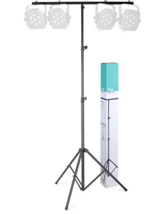  STAGG LIS-0822BK Soporte de luz regulable en altura, con base plegable|MusicGoodDeal 