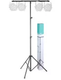  STAGG LIS-0822BK Height adjustable light stand with folding legs|MusicGoodDeal 