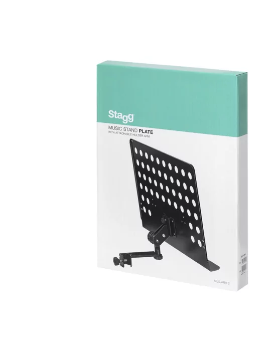  STAGG MUS-ARM 2 Großer perforierter Notenständer Halterungsarm zum Anklemmen|MusicGoodDeal 