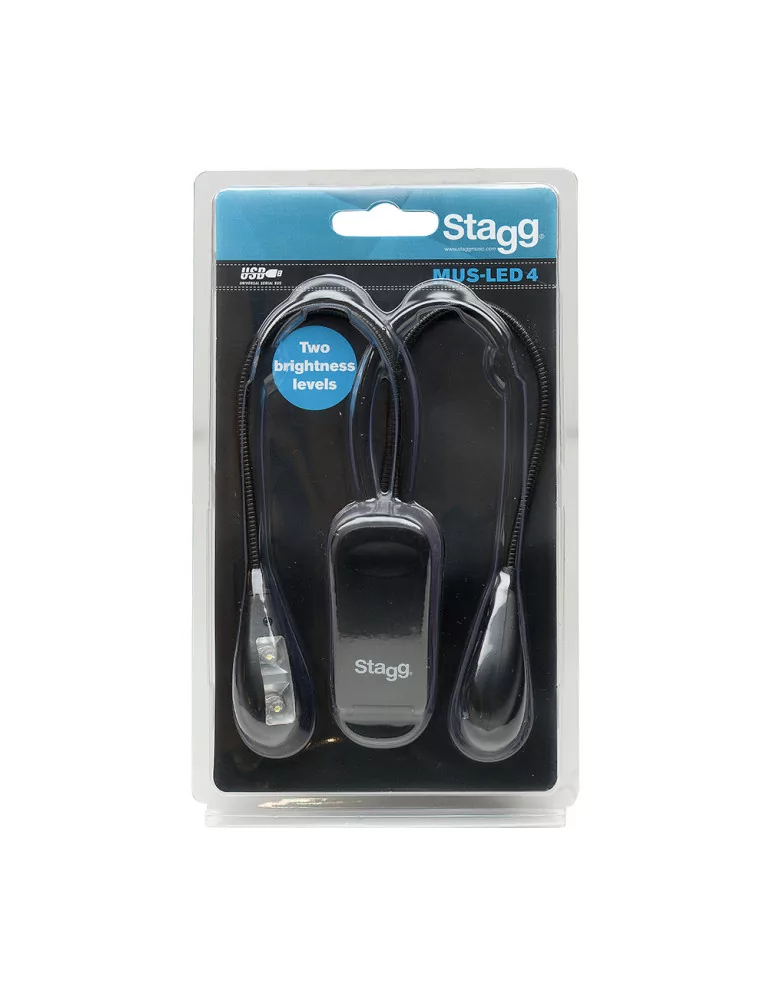  STAGG MUS-LED 4 Anklemmbare und frei stehende Doppel LED Leuchte|MusicGoodDeal 