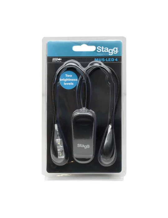  STAGG MUS-LED 4 Anklemmbare und frei stehende Doppel LED Leuchte|MusicGoodDeal 