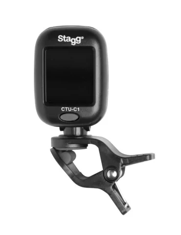  STAGG CTU-C1 Black automatic chromatic clip-on tuner|MusicGoodDeal 