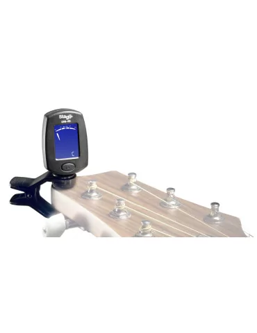  STAGG CTU-C5 BK Clip-on chromatic tuner for guitar, bass, violin & ukulele|MusicGoodDeal 