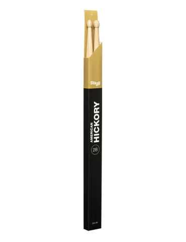  STAGG SHV2B Pair of Hickory Sticks, V series/ 2B - Wooden Tip|MusicGoodDeal 