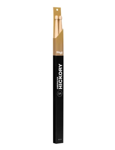  STAGG SHV5A Pair of Hickory Sticks, V series/5A - Wooden Tip|MusicGoodDeal 