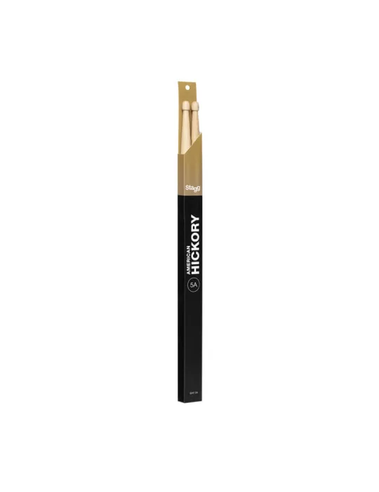  STAGG SHV5A Pair of Hickory Sticks, V series/5A - Wooden Tip|MusicGoodDeal 