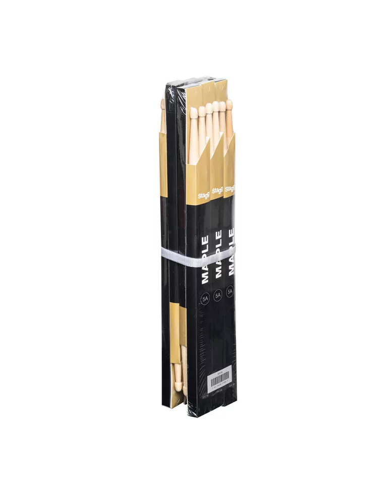  STAGG SHV5A Pair of Hickory Sticks, V series/5A - Wooden Tip|MusicGoodDeal 