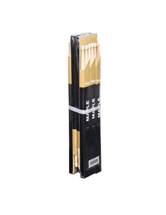  STAGG SHV5A Pair of Hickory Sticks, V series/5A - Wooden Tip|MusicGoodDeal 